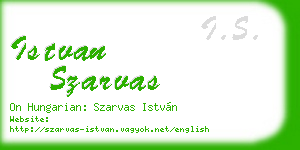 istvan szarvas business card